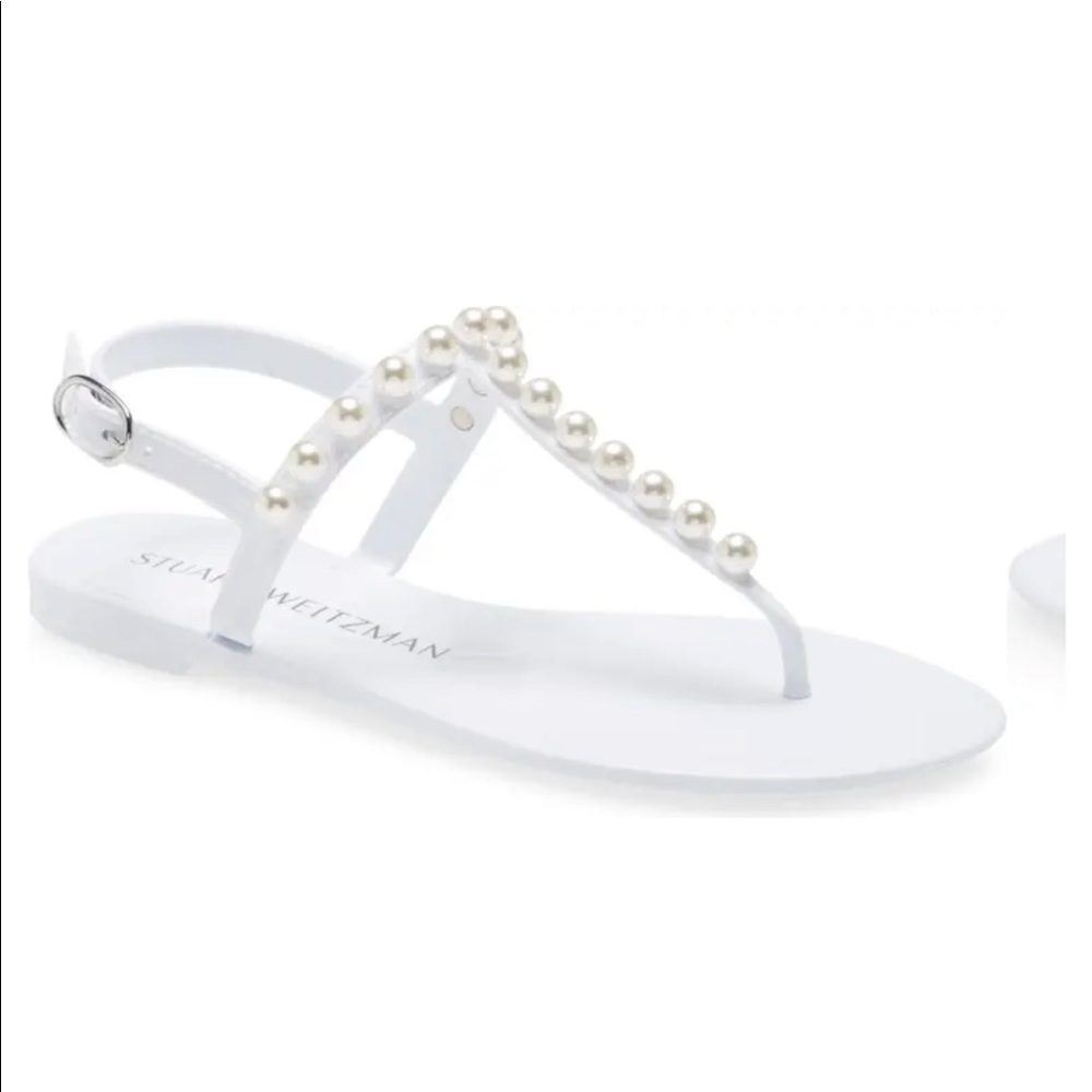Stuart weitzman white Goldie jelly sandal